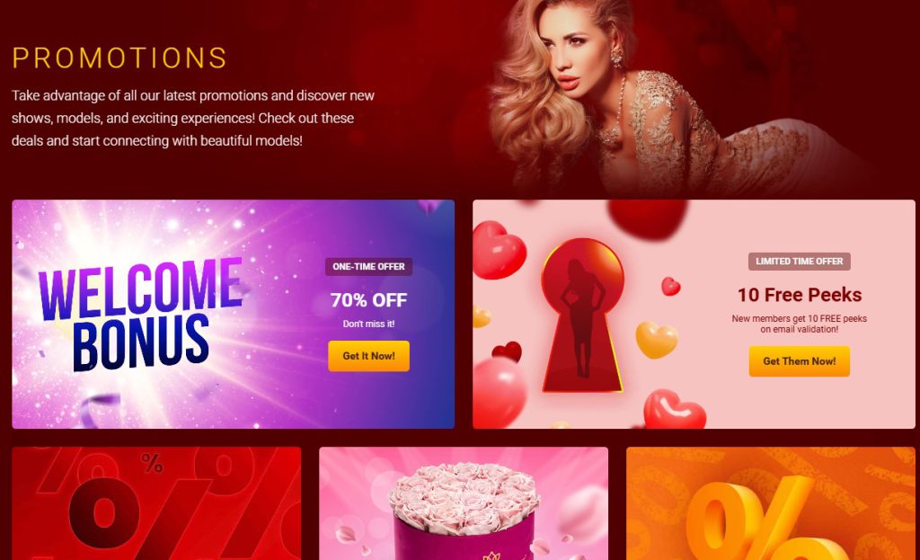 Adult webcam platform Live Jasmine sex cam promotions