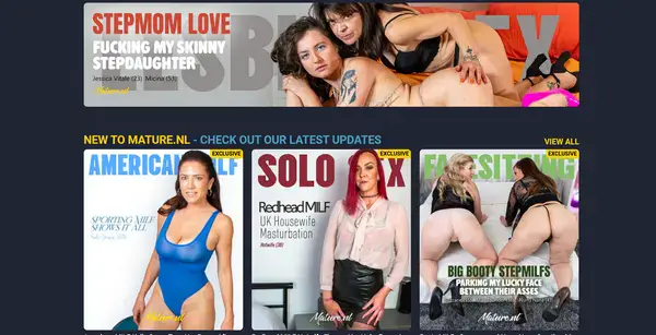 mature-nl Porn MILF site Mature NL homepage screenshot