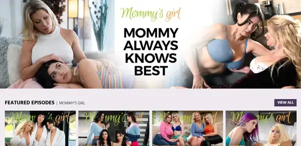 Adult teen site Mommy's Girl homepage screenshot
